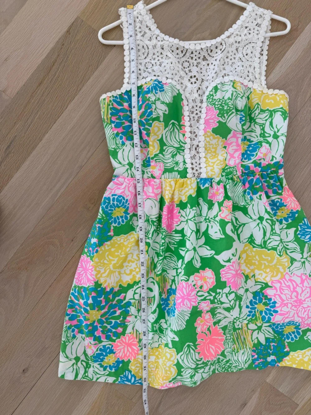 Lilly Pulitzer Pastel Floral Crochet-Yoke Dress - Picture 6 of 10